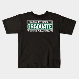 Funny Video Gamer Graduate 2024 Graduation Kids T-Shirt